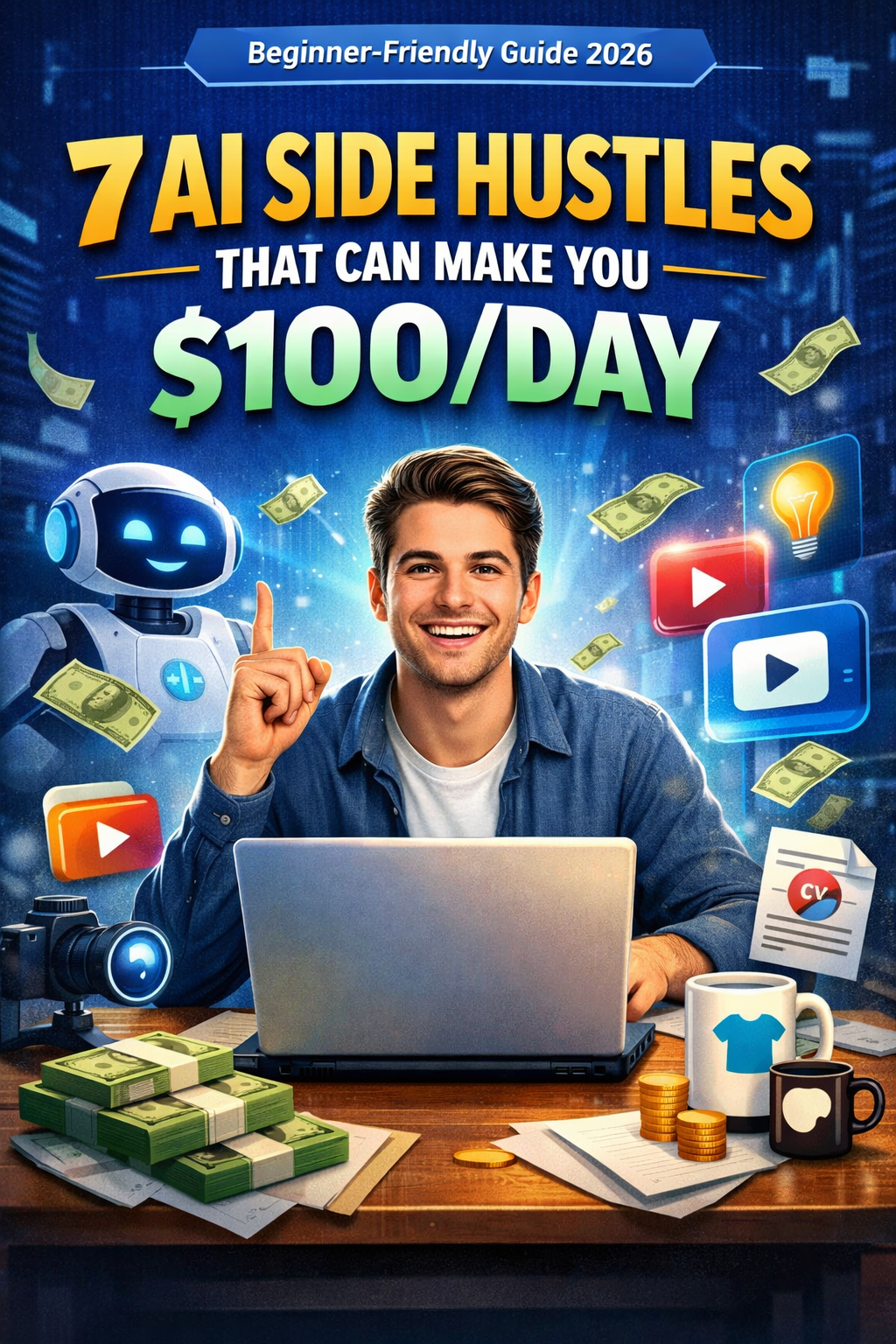 7 AI Side Hustles That Can Make You $100/Day (Beginner Guide 2026)