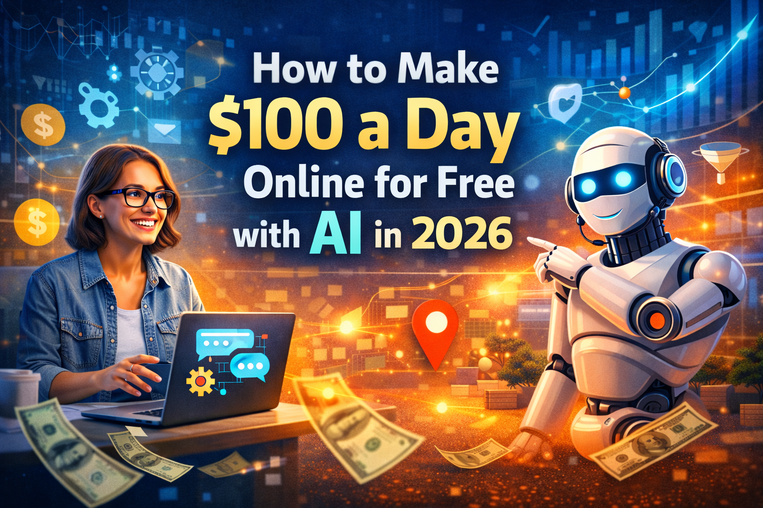 How to Make $100 a Day Online for Free with AI in 2026